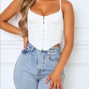 White fox boutique corset top brand new with tags